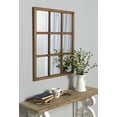 thumbnail image 2 of Kate and Laurel Hogan Windowpane Framed Wall Mirror, 26x32, Brown, 2 of 2