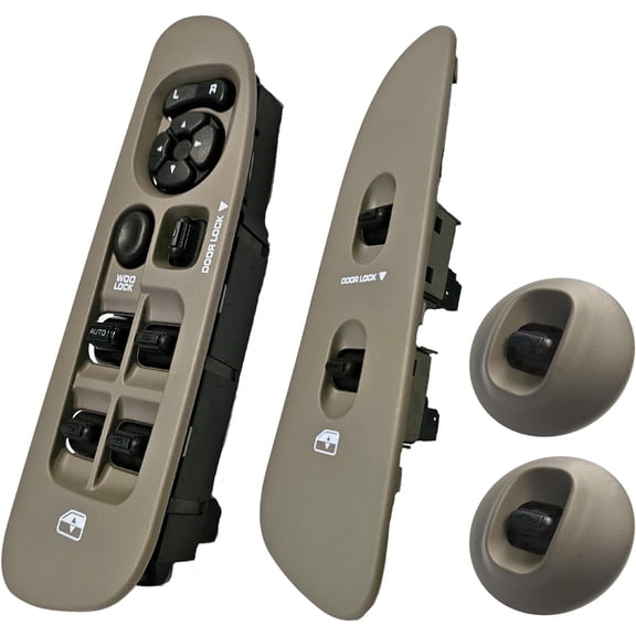 2002-2008 Dodge Ram Master Power Window Switch, Tan Bezel, & Lock Full Assembly (2002, 2003, 2004, 2005, 2006, 2007, 2008, 02, 03, 04, 05, 06, 07, 08, 1500, 2500, 3500)