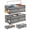 Grey, variant on Under Bed Storage Chest White 65L XXL Adjustable Rolling Storage for Shoes Clothes Blankets