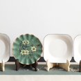 thumbnail image 3 of CNKOO Display Rack Curved Design Handmade Foldable Wooden Easel Plate Tea Cake Dish Display Stand Home Decor for Cafe, 3 of 8