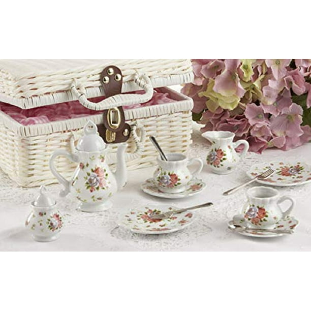 Juego De Té De Madera Para Niñas – Tetera, Tazas Y Postres De Juguete Para Fiestas De Té Y Picnic
