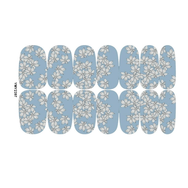 Fiudx Diseño de Uñas con Diseño de Hoja de Arce, Elegantes Pegatinas de Pvc para Uñas, Adhesivo de Larga Duración (2-4 Semanas), Juego de Colores Degradados Vibrantes, Uso Personal En Salones de Bell