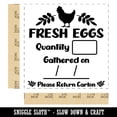 thumbnail image 2 of Fresh Eggs Return Carton Label Quantity Date Self-Inking Rubber Stamp Ink Stamper - Red Ink - Large 1-1/2 Inch, 2 of 7