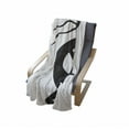 thumbnail image 3 of Kokopelli Soft Flannel Fleece Blanket, Monochrome Minimalistic Tribal Musical and Fertility Cultural Folk Art, Cozy Plush for Indoor and Outdoor Use, 50" x 60", Dark Taupe and White, by Ambesonne, 3 of 5