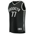 thumbnail image 2 of Youth Fanatics Ben Saraf Black Brooklyn Nets Fast Break Replica Jersey - Icon Edition, 2 of 3