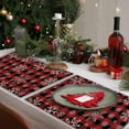 thumbnail image 4 of 4 Pieces Christmas Plaid Snowflakes Placemats 12x18 Inch Red Buffalo Plaid Xmas Place Mats Christmas Plaid Dining Table Place Mats Decorations for Christmas Kitchen Housewarming Gifts, 4 of 6