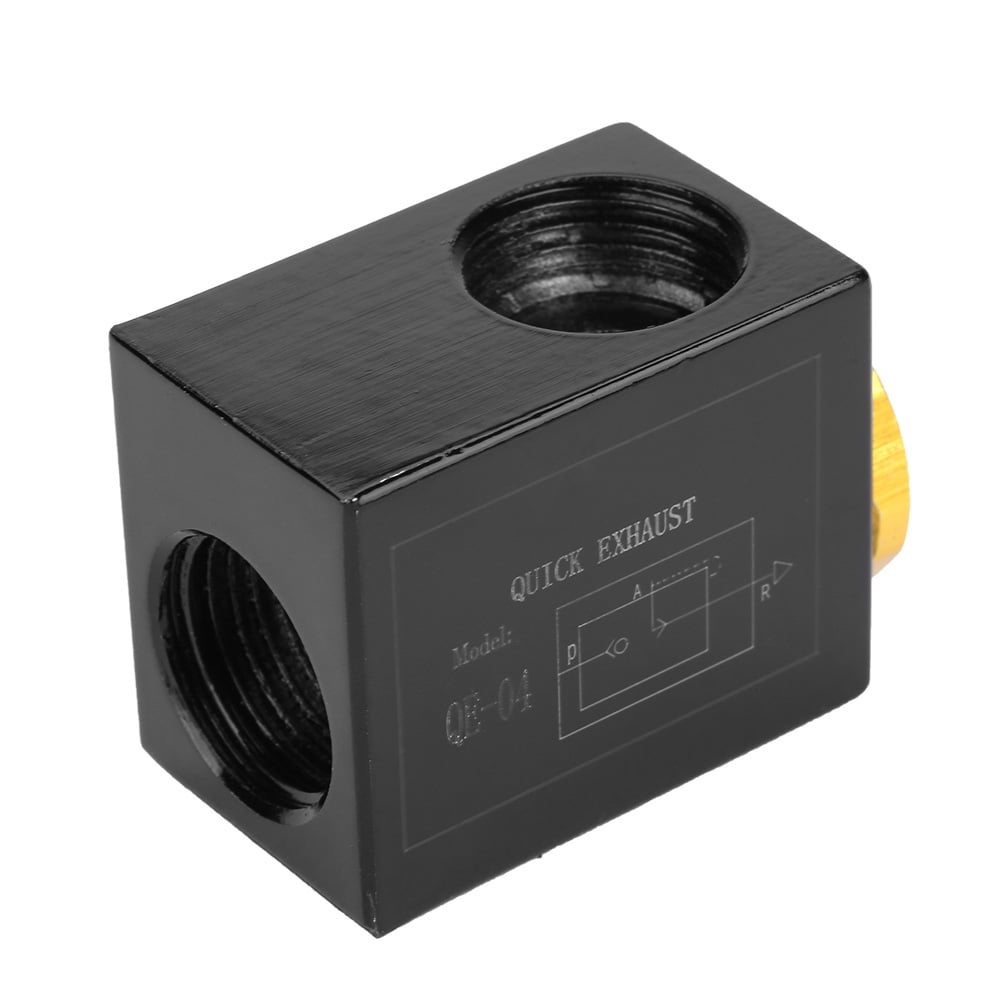 Pneumatic Quick Exhaust Valve, 3/8"/1/2" Inlet Port Portable Quick