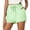 Light Green, variant on felwors Women's High Waisted Textured Gauze Shorts with Pockets Elastic Drawstring Rolled Cuff Sage Green Summer Casual Shorts (Navy, XXL)