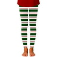 thumbnail image 4 of Tisuna Christmas Pants For Little Girls Stripe Print Elastic Waist Slim Leg Leggings Comfortable Stretch Autumn Winter Girls Outdoor Wear Green1 Size 4-5 Years, 4 of 4