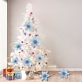 thumbnail image 4 of Naiovety Árbol de Navidad Decorativo Flor Falsa Desmontable Moda Brillante Fiesta en el jardín Festival Artificial Flores Azul Type1 NO1, 4 of 6