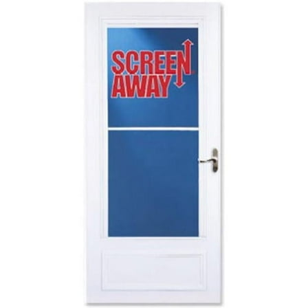 83082032 36 x 81 in. White Retractable Screenaway Door