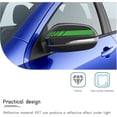 thumbnail image 4 of Yazoeia 2PCS Car Rear View Mirror Stickers, Waterproof Auto Side Rearview Mirrors Decal Stripes, Universal Anti-Collision Striped Automotive Warning Stripes for Most Vehicles (Green) CJC912-114729, 4 of 6