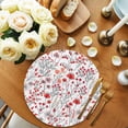 thumbnail image 2 of Round Placemats Watercolor Leaves Floral 15 inch Set of 6 Table Mats for Dining Table Flower Plant Orange Heat Resistant Non-Slip Kitchen & Home Decorative Place Mat Set, 2 of 8
