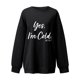 thumbnail image 4 of ICHUANYI Clearance Women's Fashion Sweatshirts Long Sleeved English Printed Pullover Fall Crewneck Sweatshirt(Black, S) ICHUANYI WER2023081514236, 4 of 5