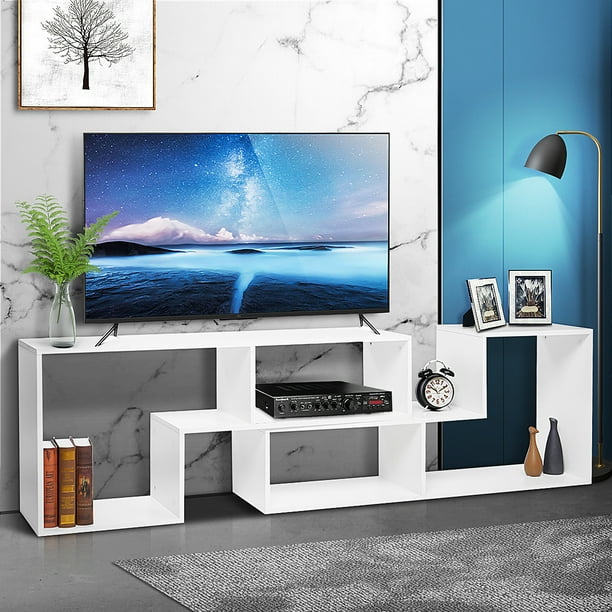 DIY TV Stand for TV's 40'' to 80'', 2 Separate Lshaped Shelves