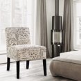 thumbnail image 3 of Patiojoy Armless Accent Chair Upholstered Leisure Chair Patterned Single Sofa, 3 of 5