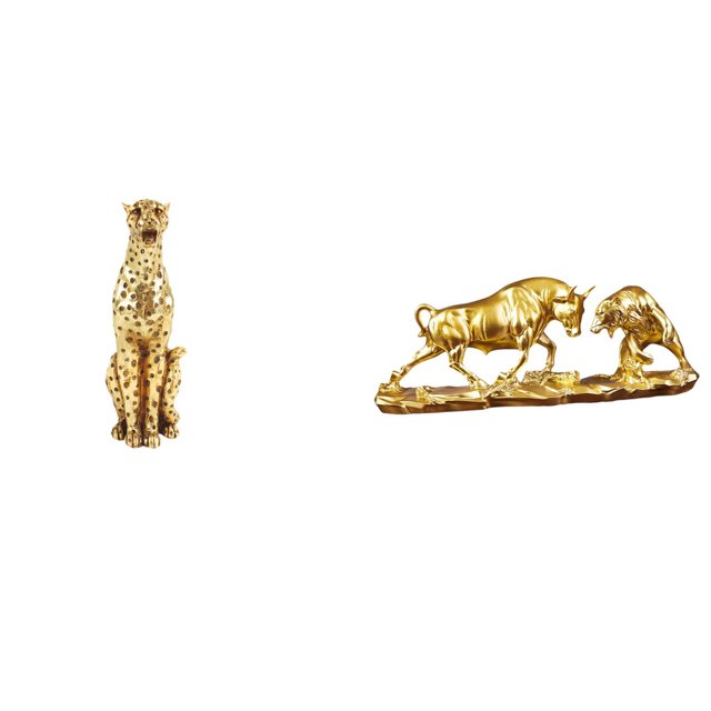 Figura decorativa de toro, centro de mesa, Feng Shui, estatua de y oso, obra de arte decorativa para oficina, hogar o regalo.