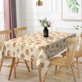 thumbnail image 3 of Vintage Orange Floral Rectangular Tablecloth,60x84 Inch,Waterproof Decorative Table Cover for Dining Room Kitchen, 3 of 7
