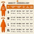 thumbnail image 4 of Frostluinai Halloween Pumpkin Jack-O'-Lantern Hooded Cozy Onesie Adult Long Sleeve Full-Body Wearable Blanket Pajamas Loungewear, 4 of 7
