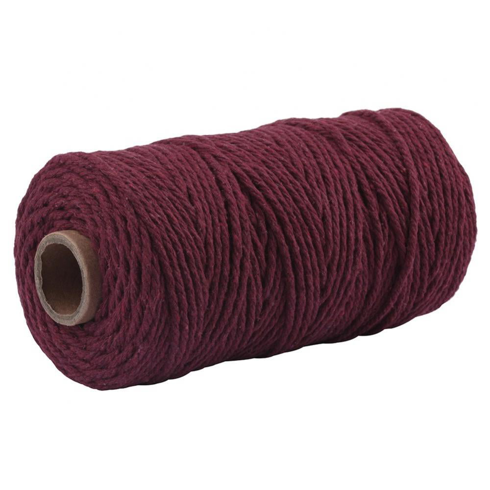 100% Natural Macrame Cotton Cord,3mm x90 Yard Cotton String Twine Cord Colored 