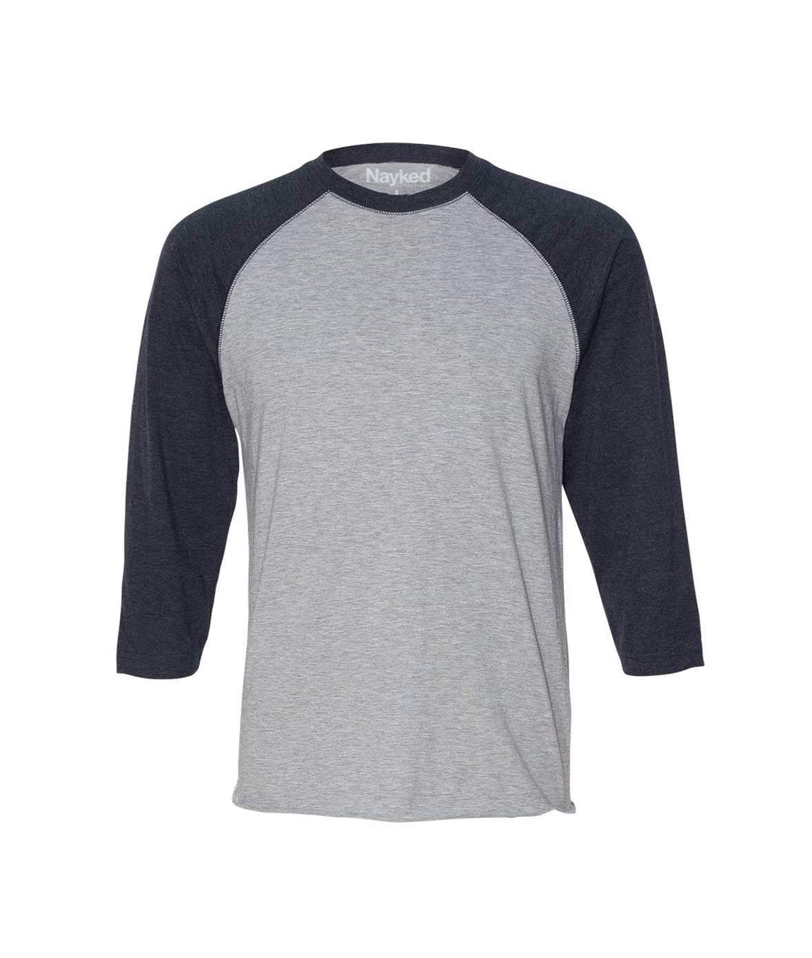 Nayked Apparel - Men's Ridiculously Soft Midweight Baseball Tee ...