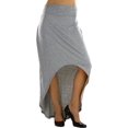 thumbnail image 4 of ToBeInStyle Women's High-Low Maxi Skirt - Heather Gray - Medium, 4 of 4