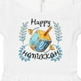 thumbnail image 4 of Inktastic Happy Hanukkah Dreidel and Laurels Girls Baby Dress, 4 of 5