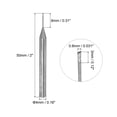 thumbnail image 2 of Uxcell 4mm Shank 0.8mm x 8mm Solid Carbide Uncoated 2 Flute Square End Mill Cutter, 2 of 6