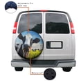 thumbnail image 4 of KAKALAD Funny Cow In Green Farm Nature 03 Spare Tire Cover Universal Vehicle Accessories Buckle Car Tools 14”in, 4 of 6