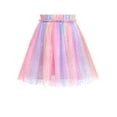 thumbnail image 5 of Girls Dress Sequin Stripe Ruffle Fairy Rainbow Colorful Long Sleeve 6 Years, 5 of 6