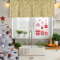 thumbnail image 5 of Yelllow Floral Curtain Valances for Windows, Kitchen Valance Window Treatments Panel 2 Pack, Vintage Rustic Plants Flowers Spring Rod Pocket Short Curtains for Bathroom Bedroom 54 x 18 Inch, 5 of 8