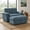 Blue, variant on Double Sofa Recliner with Storage Ottoman, Manual Adjustable Reclining Loveseat with USB Charging Port, Phone Stand, and Soft Padded Armrests for Living Room, Apartment, and Home Theater