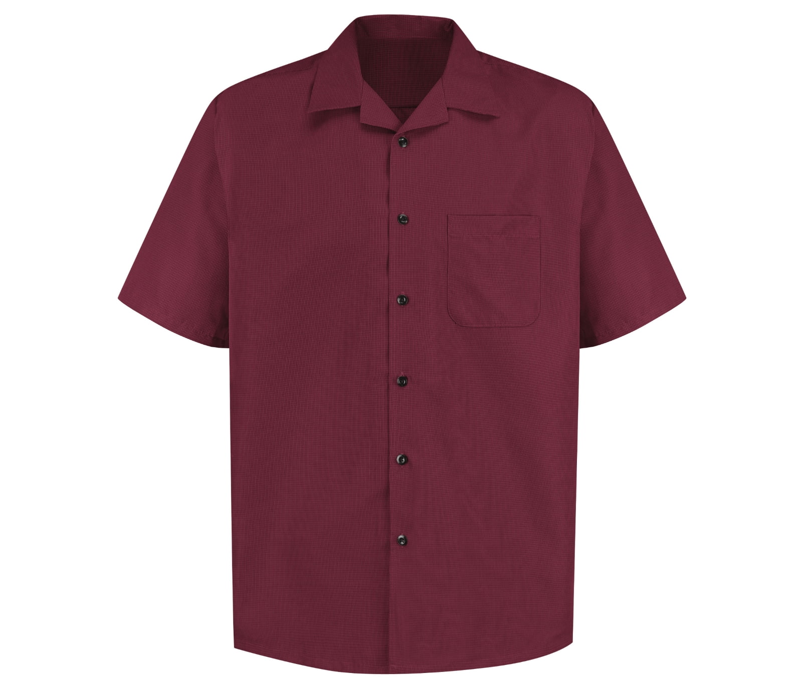 Red Kap Men's Short Sleeve Microfiber Convertible Collar Shirt 