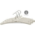 thumbnail image 2 of The Great American Hanger Company Ivory Satin Top Hanger, Box of 24 Padded Wood Hangers with Chrome Swivel Hook & Studs for Shoulder Straps, 2 of 4