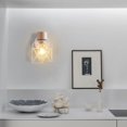 thumbnail image 3 of Juego de 2 apliques de pared industriales TUNC diseño jaula de metal madera ajustable 15 cm blanco, 3 of 5