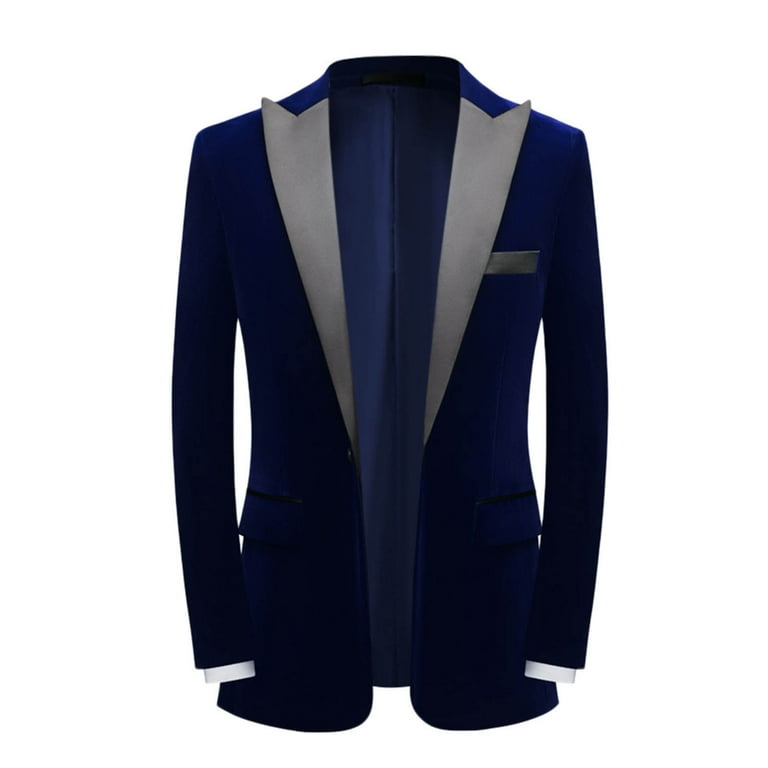 Men's Royal Blue 3 Piece Fashion Formal Suit Slim Fit One 