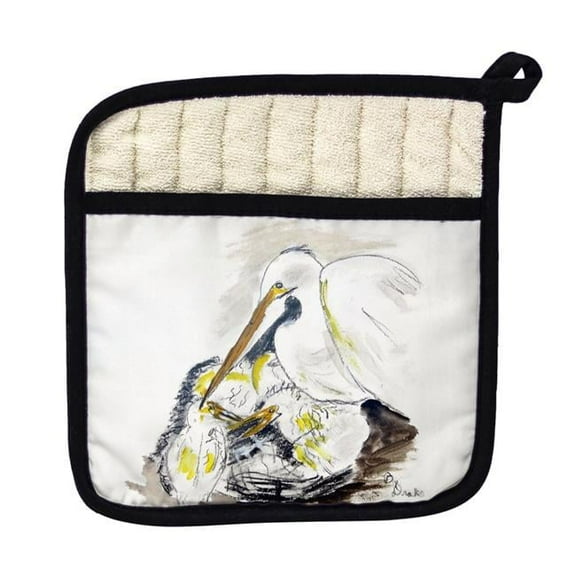 Betsy Drake PT718 Egret & Chicks Pot Holder