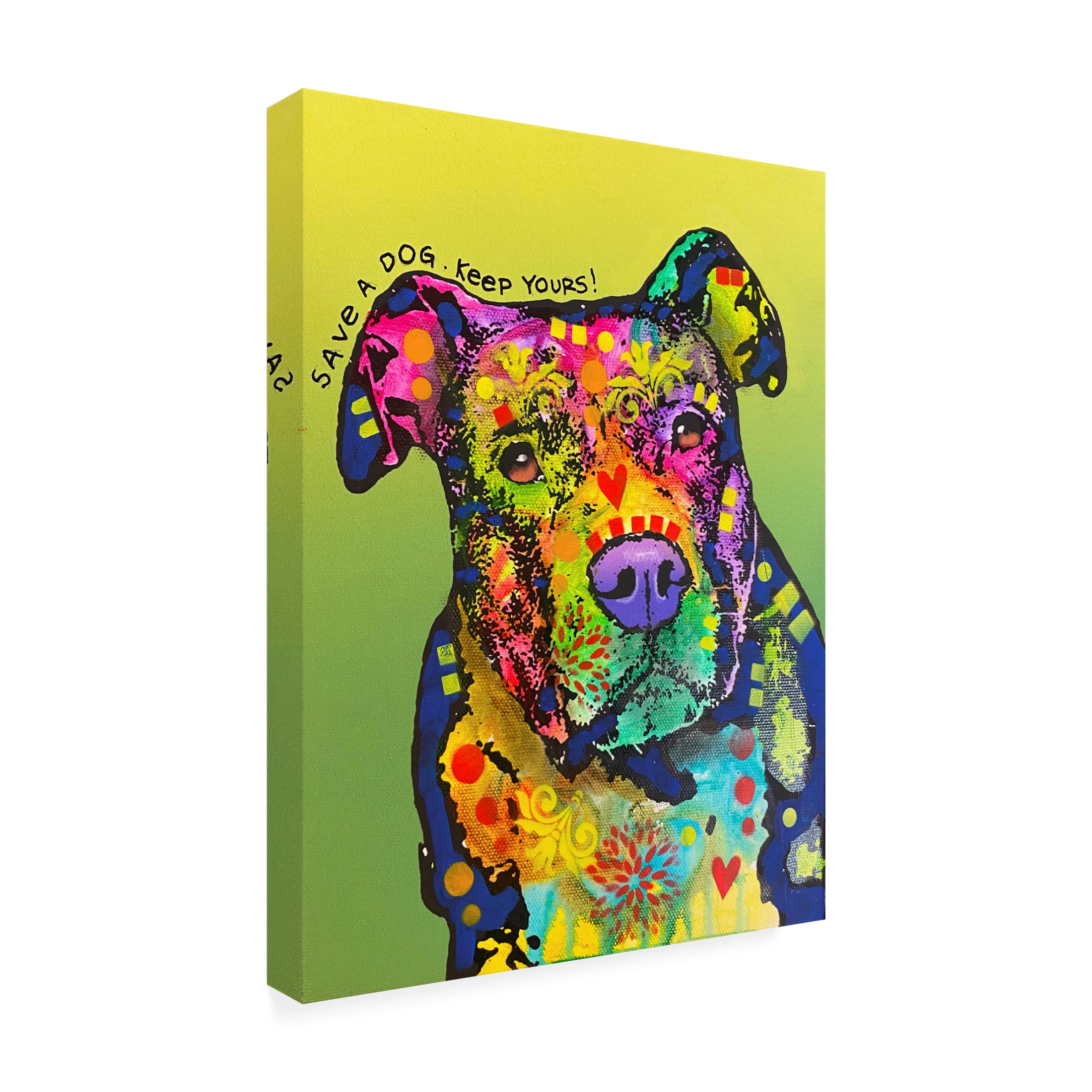 Canvas Wall Art - Dean Russo- Exclusive 'Save A Dog' Wall Art for Living Room, Bedroom, or Office Décor by Trademark Fine Art - 24 x 32 Inches