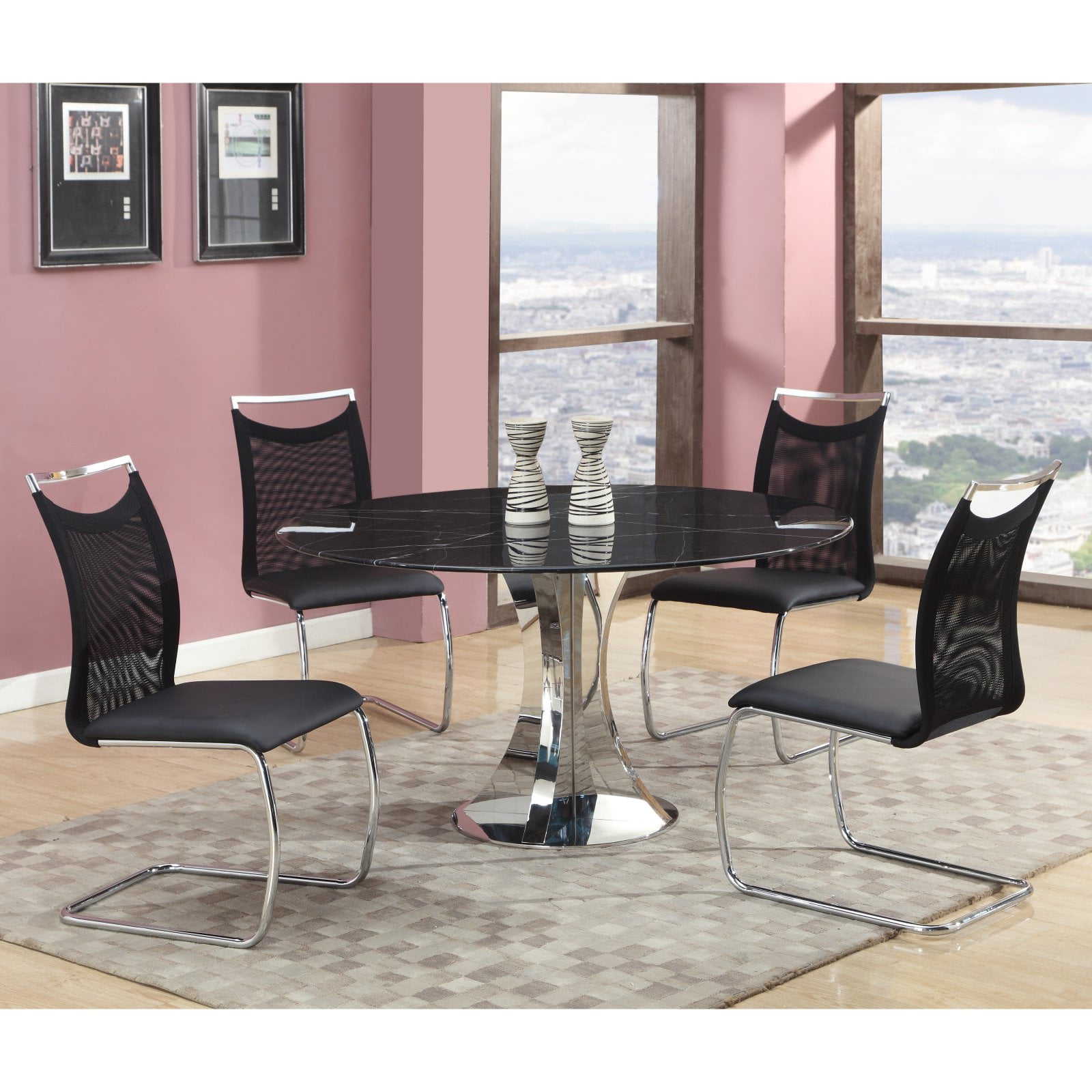 Chintaly Nadine 5 Piece Dining Table Set