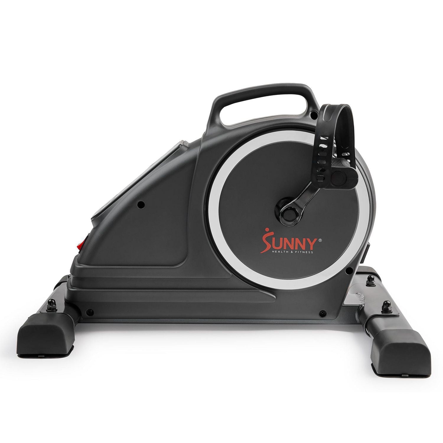 Sunny Health & Fitness Entraîneur Mini Vélo Motorisé Intelligent à Double Fonction, Machine d'Exercice Sous Bureau pour Entraînement Senior, Entraînement Cardio des Bras/Jambes, Lien Bluetooth avec Ap