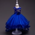 thumbnail image 2 of Ropa para niños, vestido de pasarela para niños, vestido de princesa con flores para niños grandes, vestido de flores bordado con lentejuelas, 2 of 5