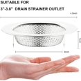 thumbnail image 2 of Kitchen Sink Strainer Stainless Steel, kitchen Sink Drain Strainer，Sink Strainers for Kitchen Sinks with Large Wide Rim 4.5" Diameter (4 PACK), 2 of 5