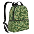 thumbnail image 2 of Lsque Crayfish Army Pattern Backpack – School Travel Canvas Daypack with Ergonomic Padded Straps, Multiple Compartments & Leather Handle, 2 of 5