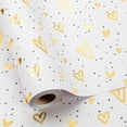 thumbnail image 1 of Rollo de Papel de Regalo Corazón de Kraft - Diseño de Folio Dorado en Relieve 3D, Papel de Regalo de Lujo para San Valentín, Aniversarios, Cumpleaños, Boda - Rollo Mini, 1 of 4