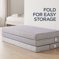 thumbnail image 4 of Best Choice Products 4in Thick Folding Portable Twin Tri-Fold Mattress w/ Carry Case, Washable Cover - Gray, 4 of 7