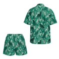 thumbnail image 5 of FKEKYI Camo Green Wolf Print 2 Piece Short Set for Women Summer Outfits Beachwear Open Front Top Shirt & Shorts Casual Loungewear Breathable Resort Wear, L, 5 of 7
