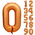 thumbnail image 1 of Fiesta de cumpleaños con helio con el número 0 de Globo Yeodong, color naranja, 1 m, 1 of 4