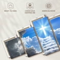 thumbnail image 6 of Elephant Stock Stairway To Jesus Christ Wall Art - Horizontal Multi Panel Canvas - Living Room Wall Decor - Religion And Spirituality Multi Panel - Gray And Blue Decor - 74" x 34", 6 of 8