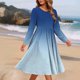 thumbnail image 5 of TaTaai Women's Casual Long Sleeve Tunic Top Round Neck Printed Loose Fit with Pockets Soft Stretchy Long Blouse for Spring Fall Gift, 5 of 6