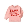 thumbnail image 2 of Musuos Kids Baby Girl Sweatshirt 12 18 24M 3 4 5T  Valentine's Day Letter Print Long Sleeve Pullovers Autumn Tops for Toddler, 2 of 10